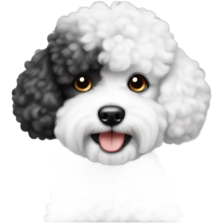 black and white bichon poodle emoji