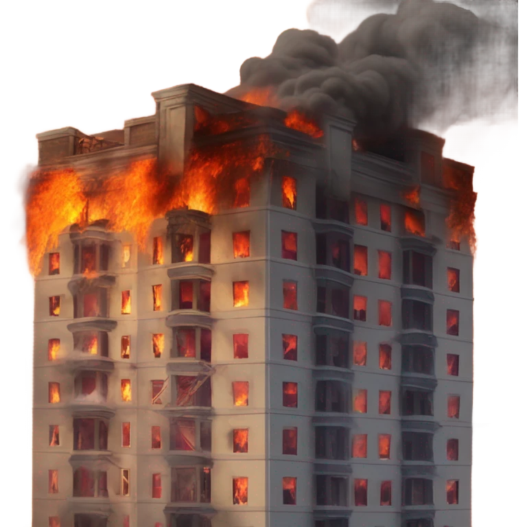 Building on fire emoji