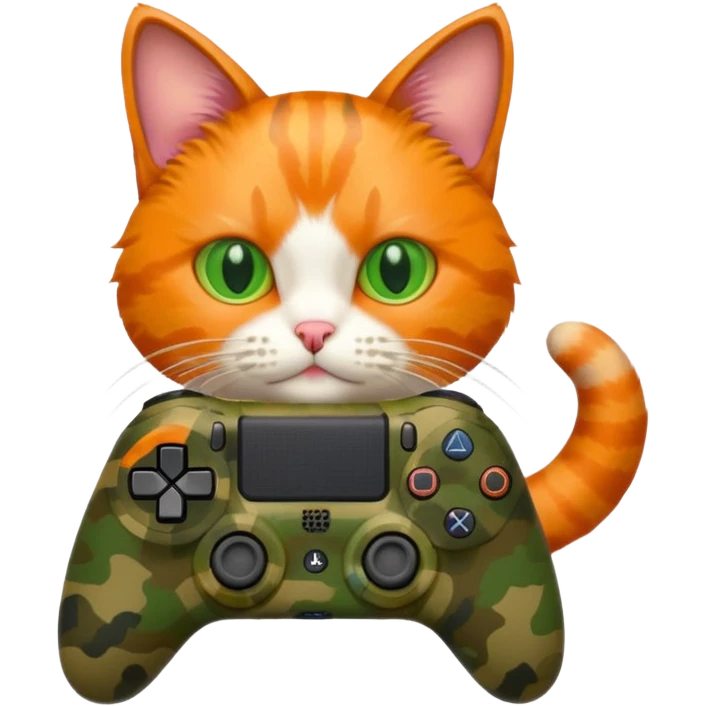cat homme-avec-manette-ps4-camouflage emoji