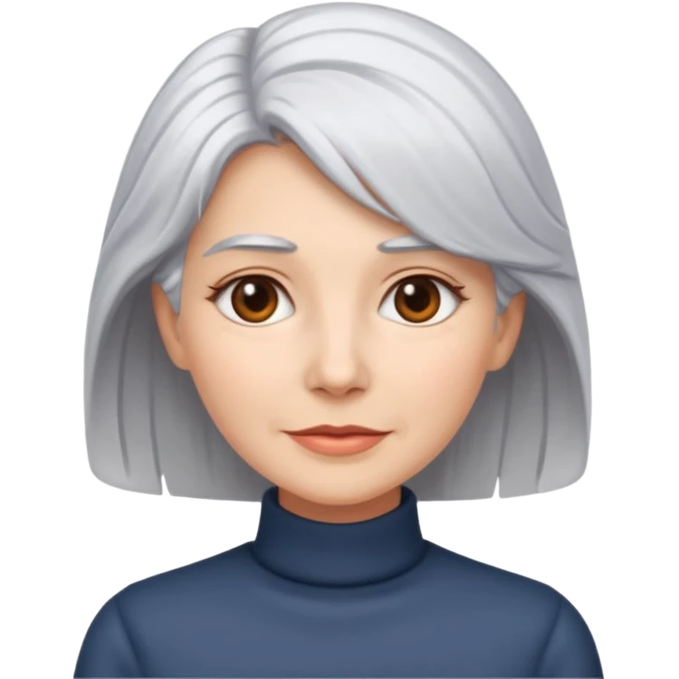 silver haired woman emoji