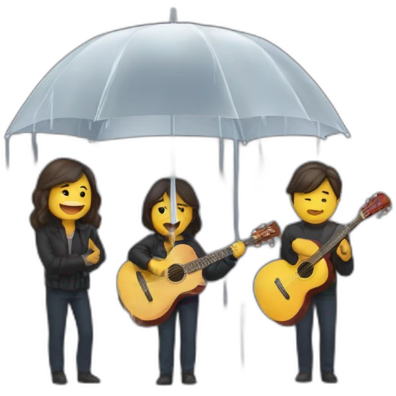 concierto con lluvia emoji
