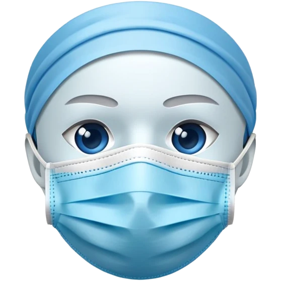 blue medical covid mask emoji