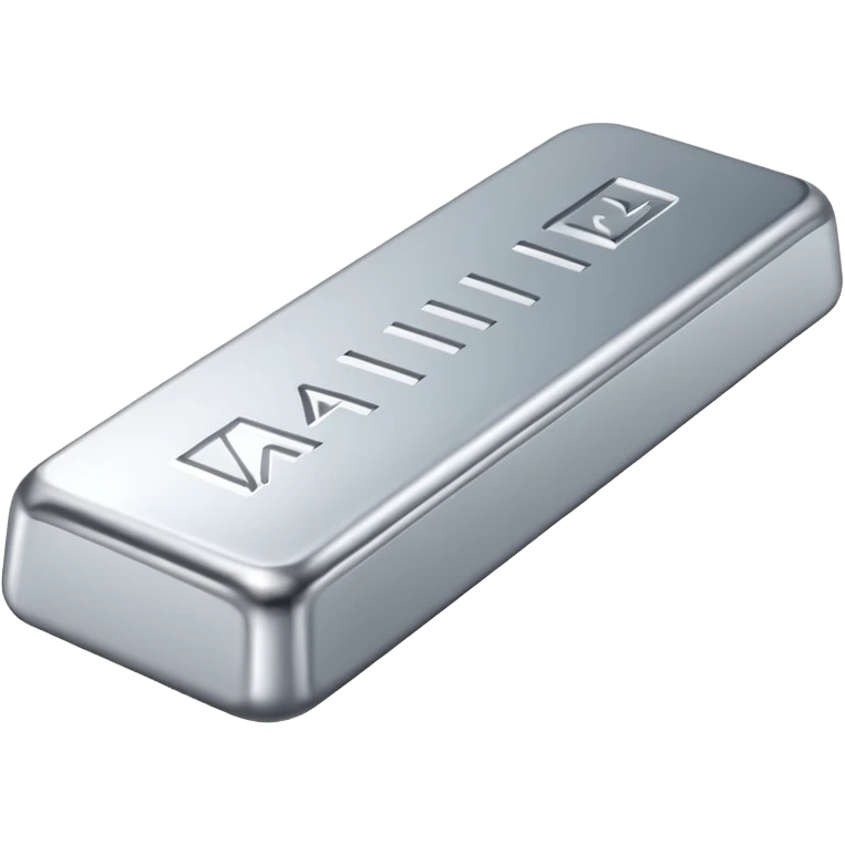 Create a silver bar in the avive gold bar style emoji