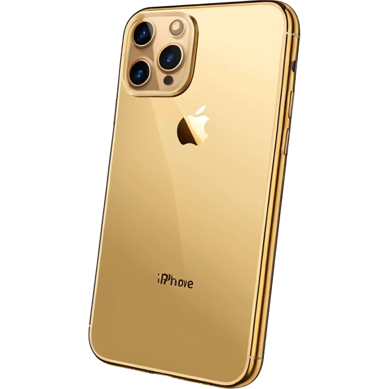 Gold iPhone 16 Pro Max backview emoji