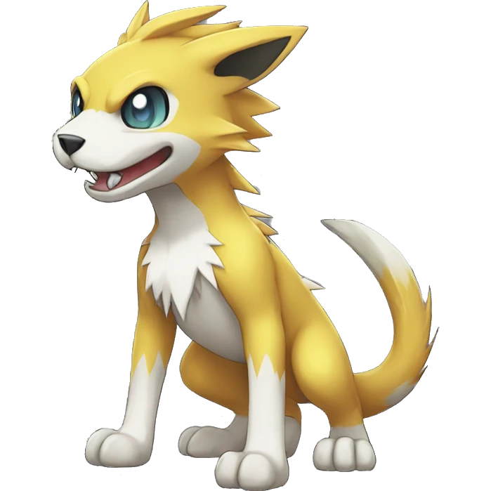 cute cool edgy sharp punk Digimon-Fakemon-animal full body emoji