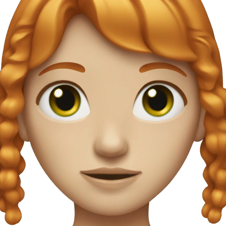 ginger girl with bangs and green eyes  emoji