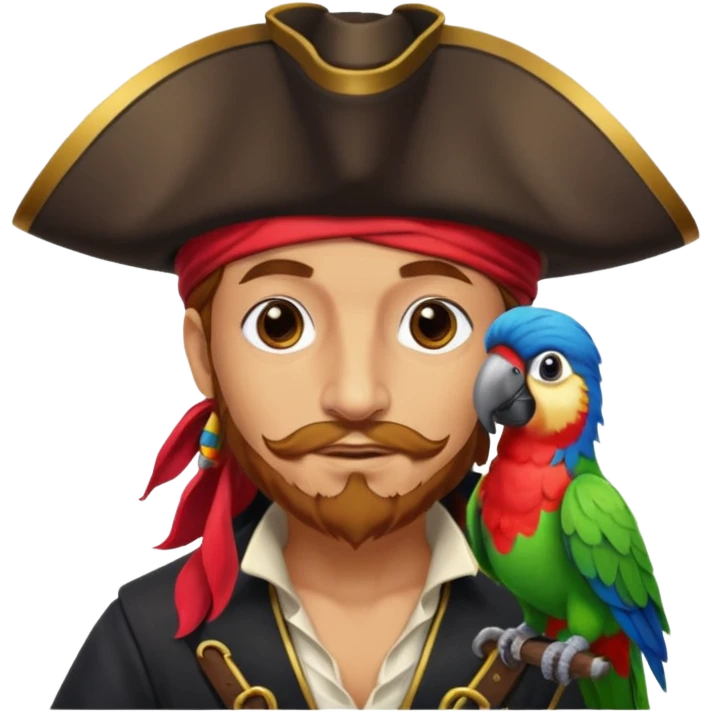 pirate and parrot emoji
