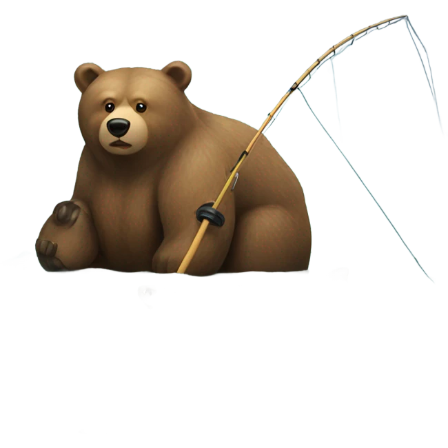 Bear fishing  emoji