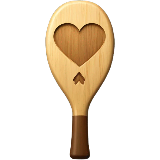 A friendly canoe paddle with a heart symbol in the center, representing altruism and service to other emoji