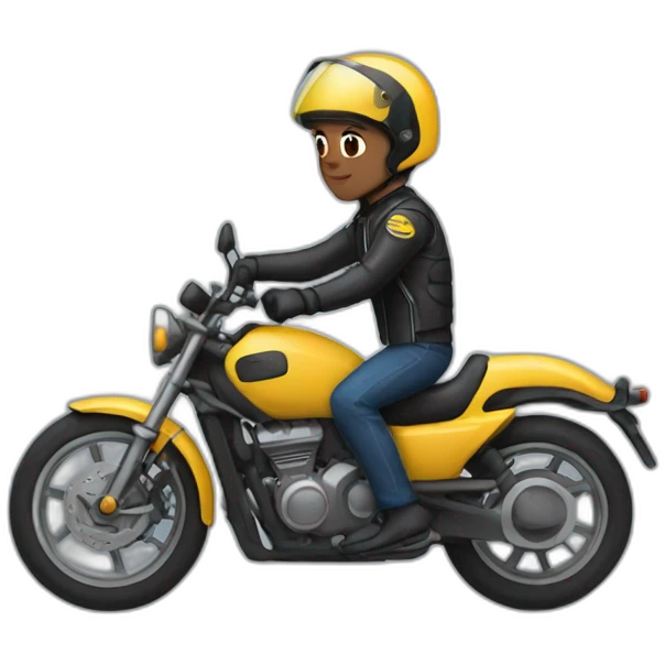 Motorcycle rider emoji