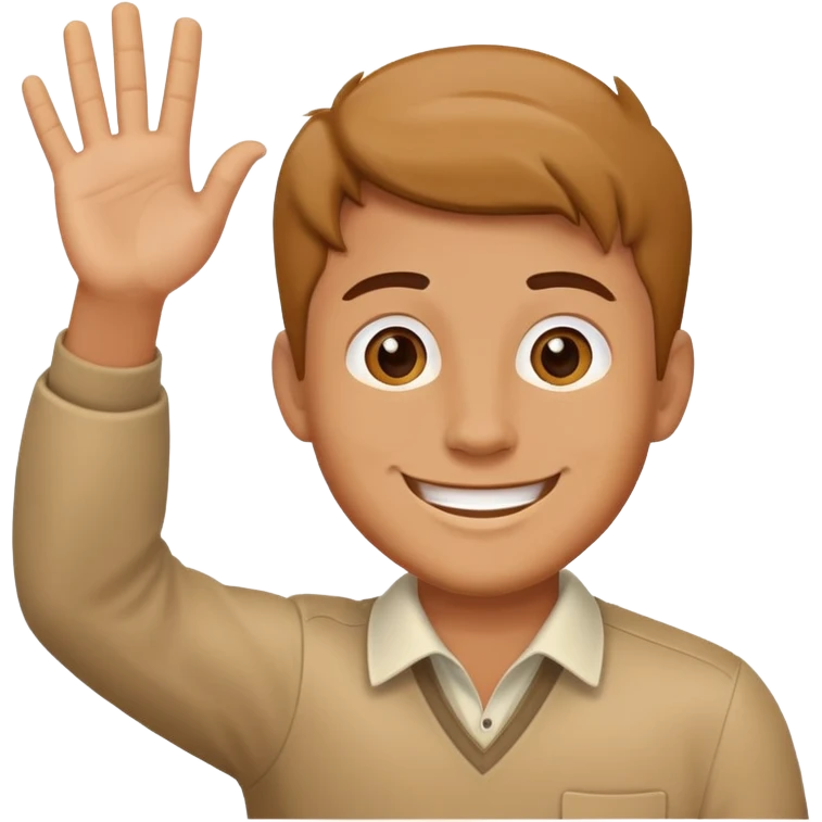 Man waving  emoji