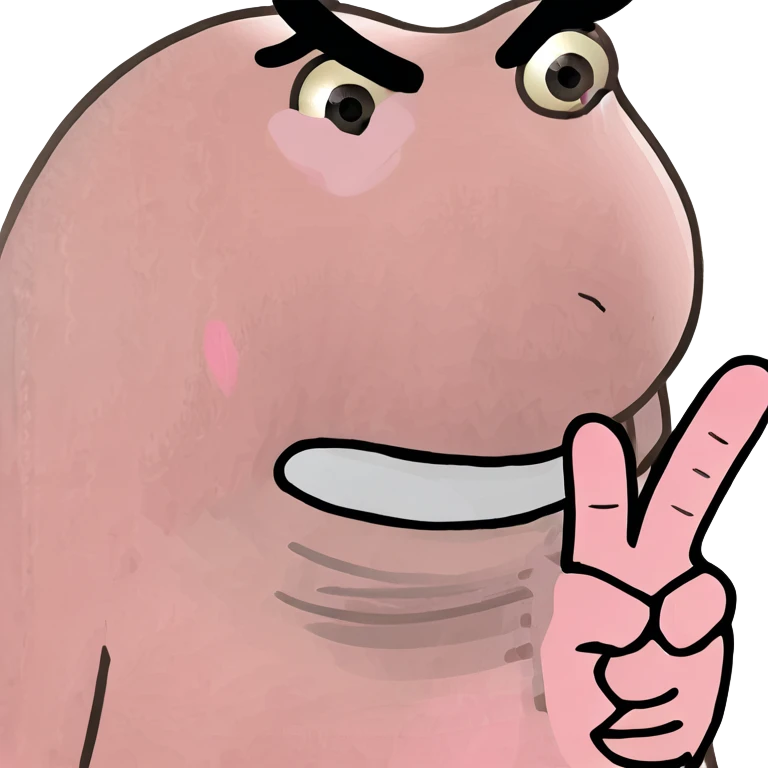 a pink middle finger emoji