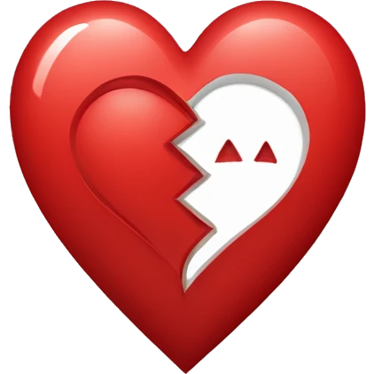 un corazon rojo y dentro del corazon ponga “A+A” emoji