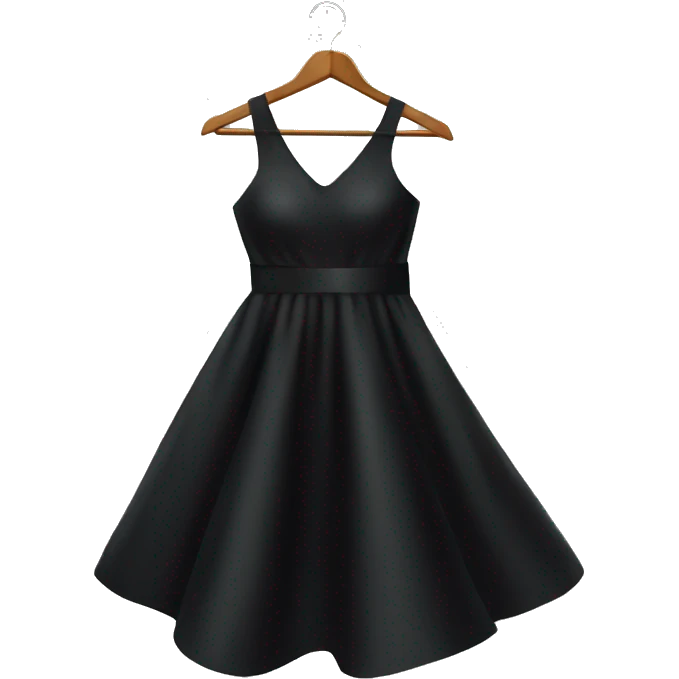 tight Black dress on hanger emoji