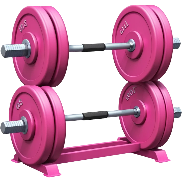 pink barbell rack emoji
