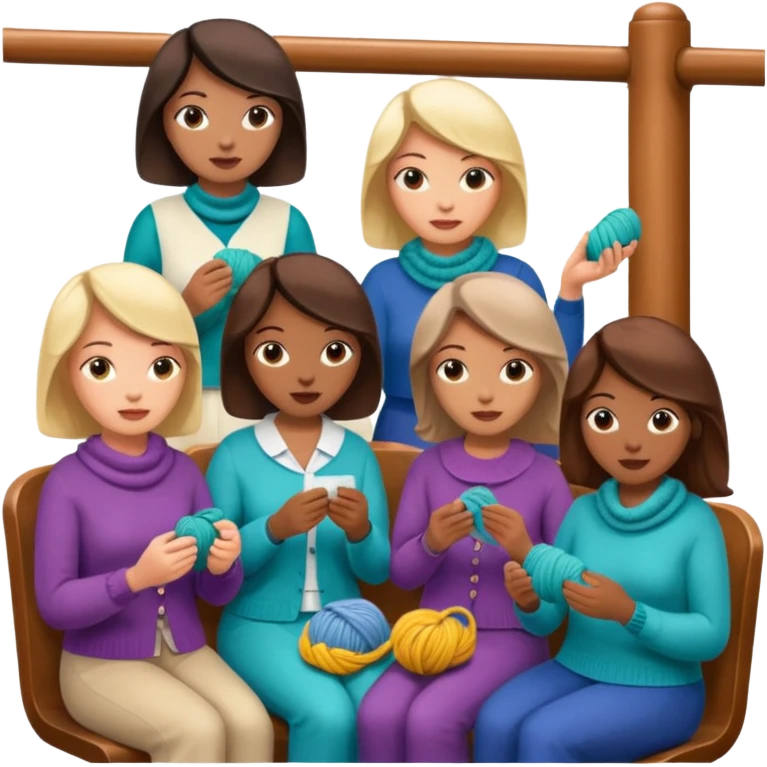 ladies knitting on a cruise ship emoji