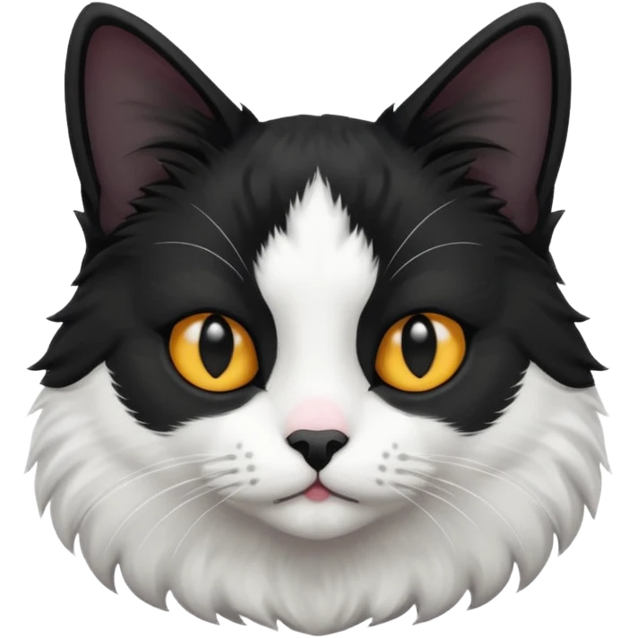 black and white cat emoji