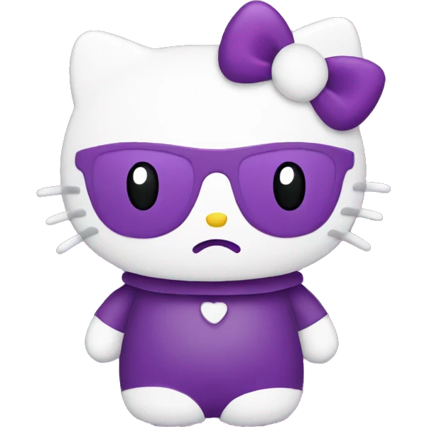 Hello kitty and aubergine emoji