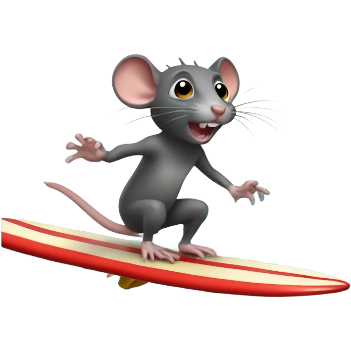 rat surfing emoji