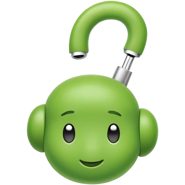 simple pea wearing airpods emoji