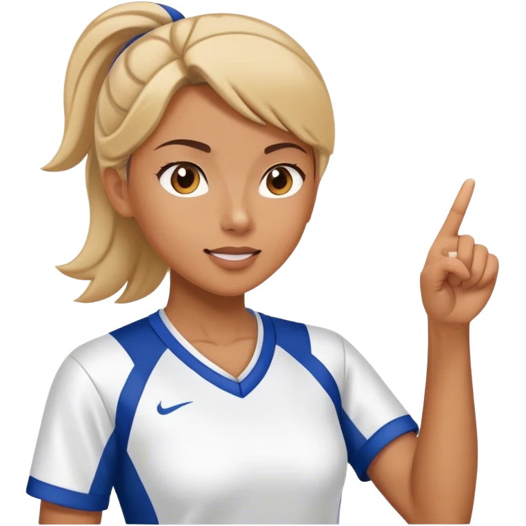 female sport coach pointing finger and talking emoji