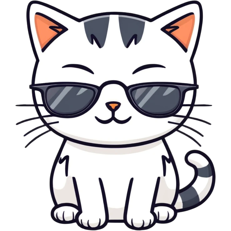 Cat with sunglasses emoji