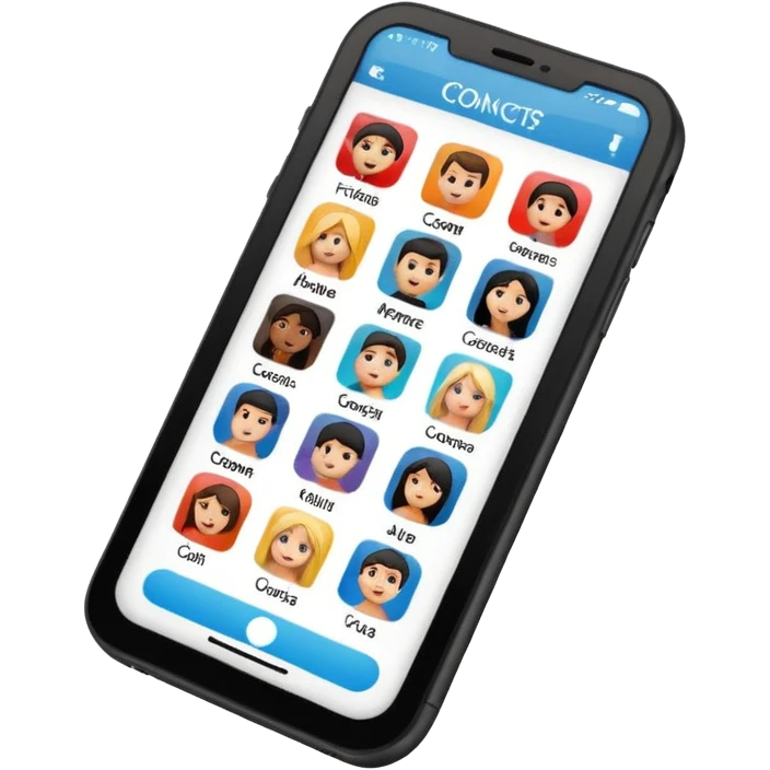 Friends' contacts in the phone emoji