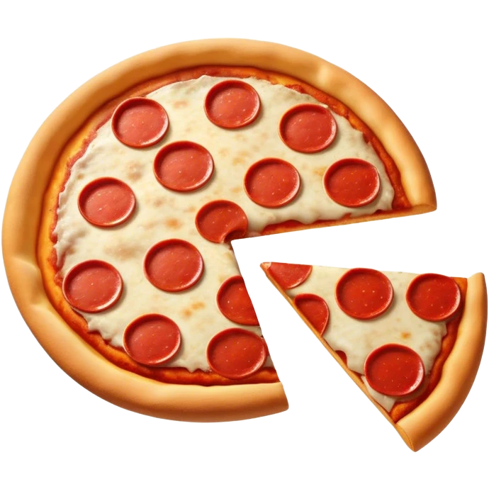 Pizza crust with red sauce  emoji