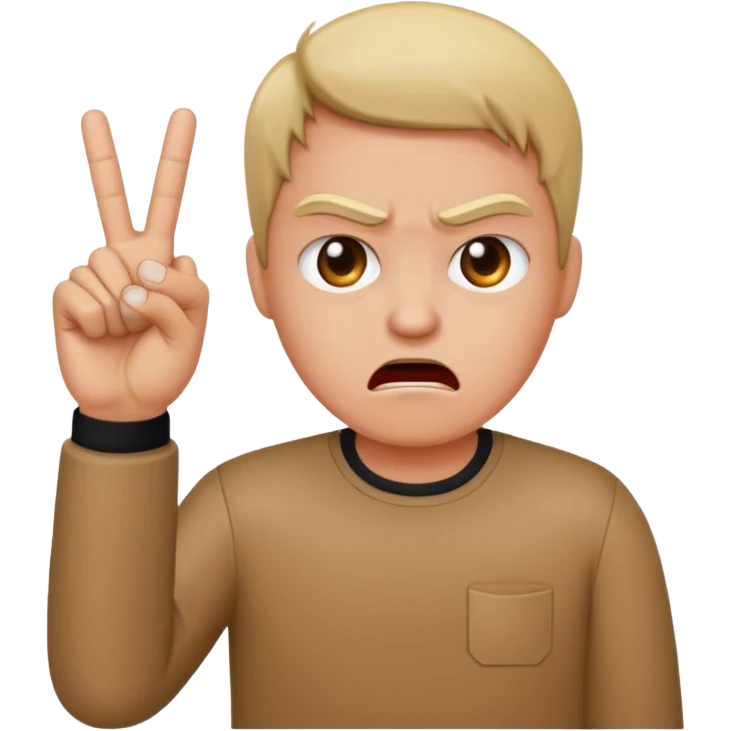 angry with two middle fingers emoji