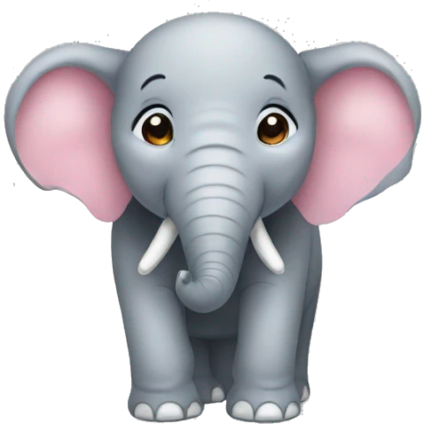 Elephant happy emoji