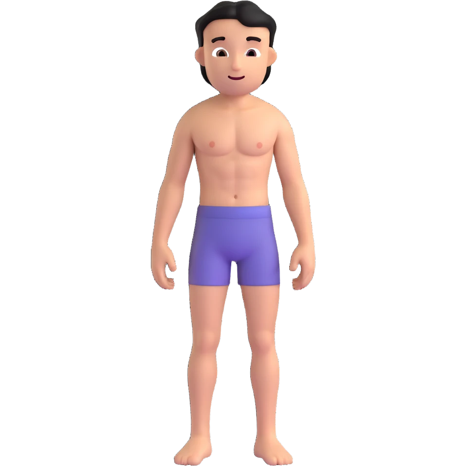 thin shirtless character emoji