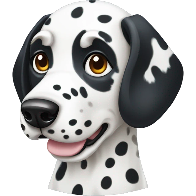 pixel dalmatian dog emoji