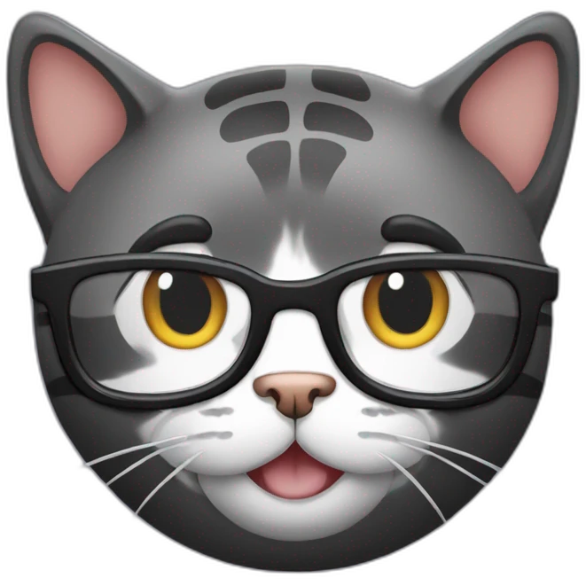 cat-black-smile-bigear-with-glasses emoji