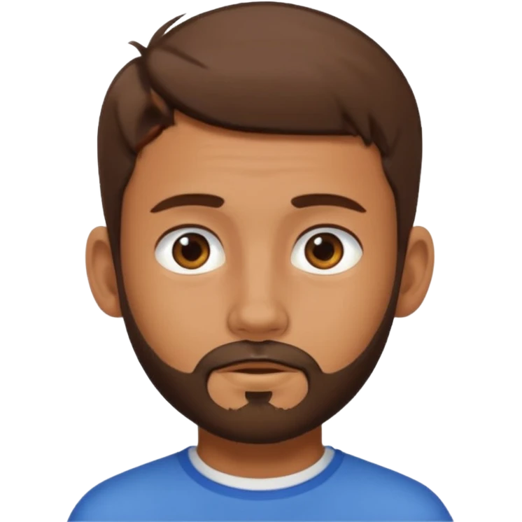 Boy with tanned skin, short brown hair, a sparse beard, and hoop earrings in his ears emoji