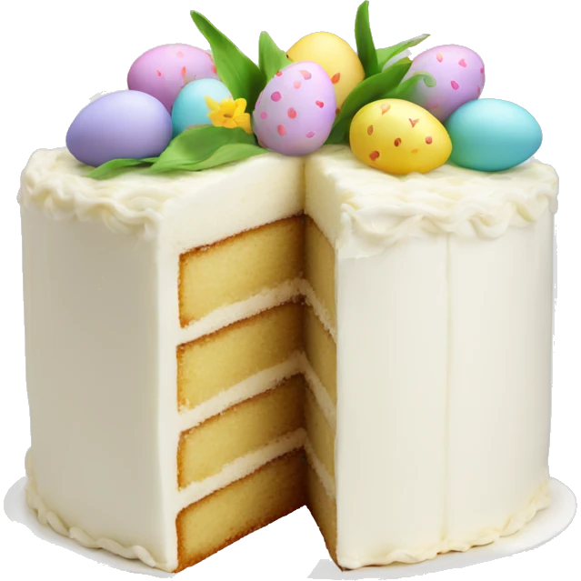 Easter white cake emoji