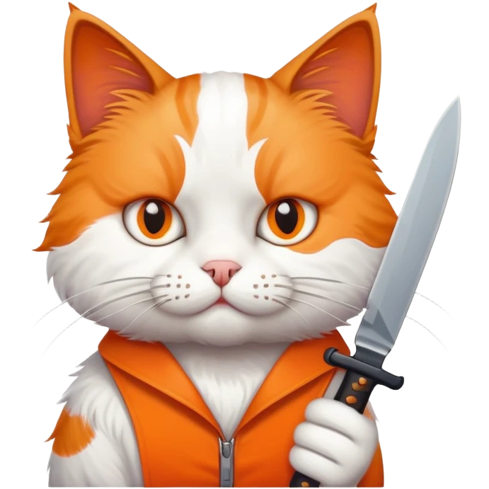 Cat with knife emoji