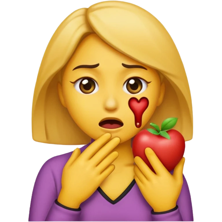 Women emoji choking herself with x’s for eyes emoji