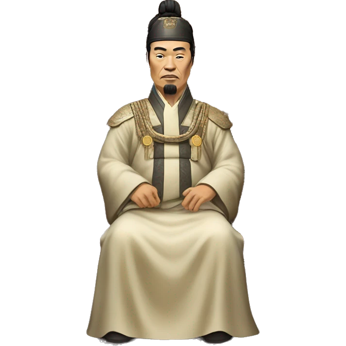 Han dynasty emperor on a throne emoji