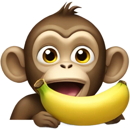 monkey eating banana emoji