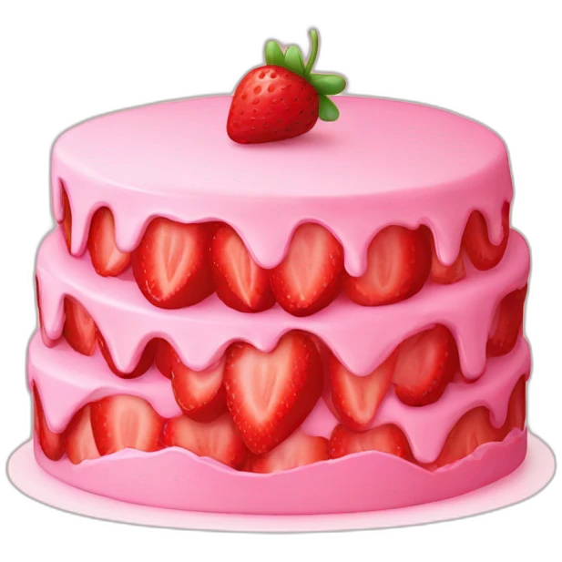 Strawberry cake emoji