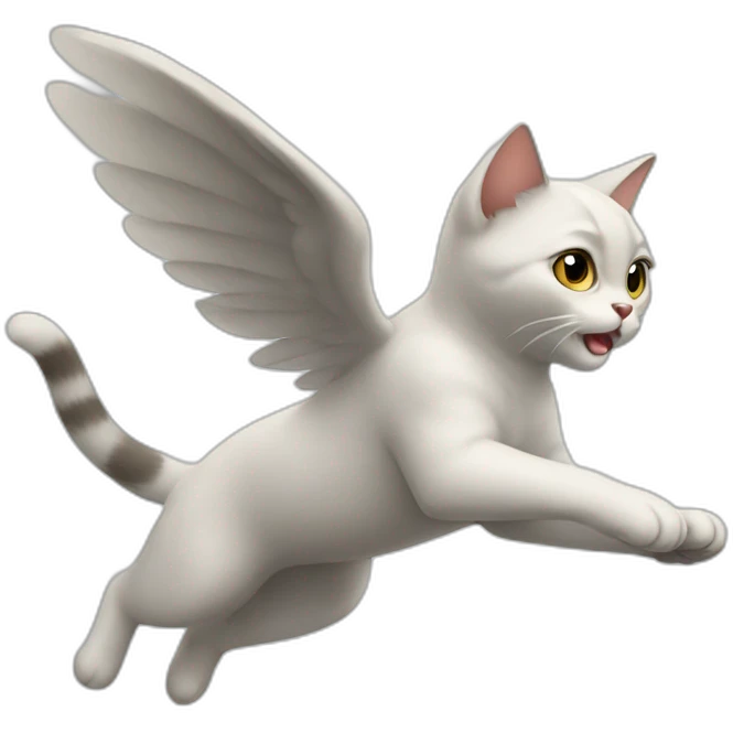flying cat emoji
