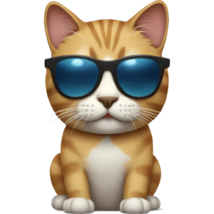 Cat with sunglasses emoji