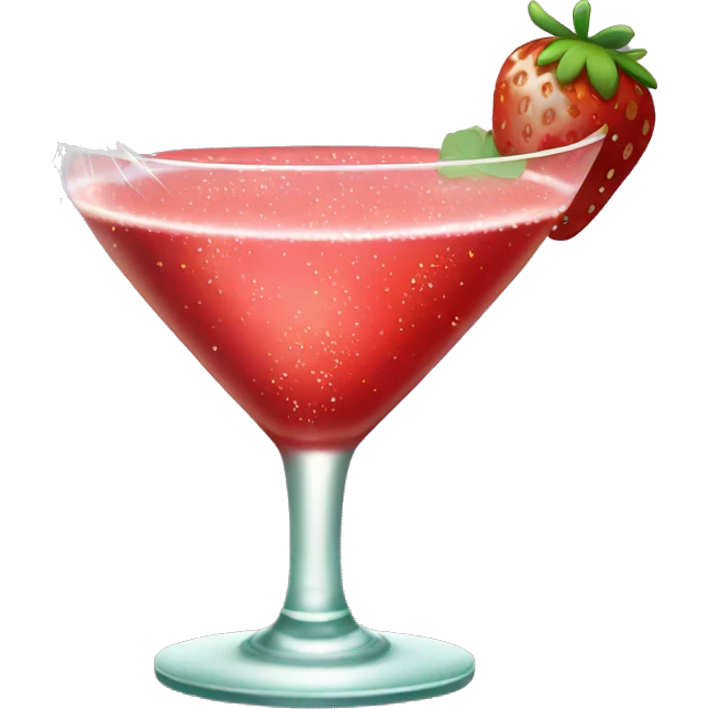 Strawberry martini with sparkles emoji