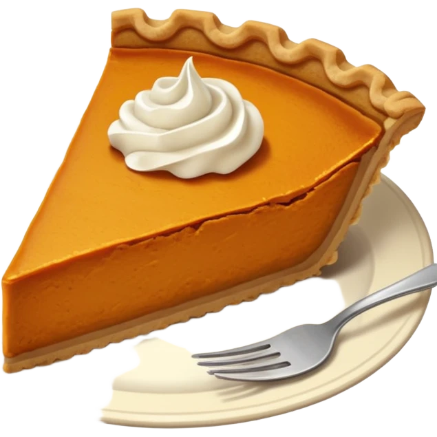 A slice of pumpkin pie emoji