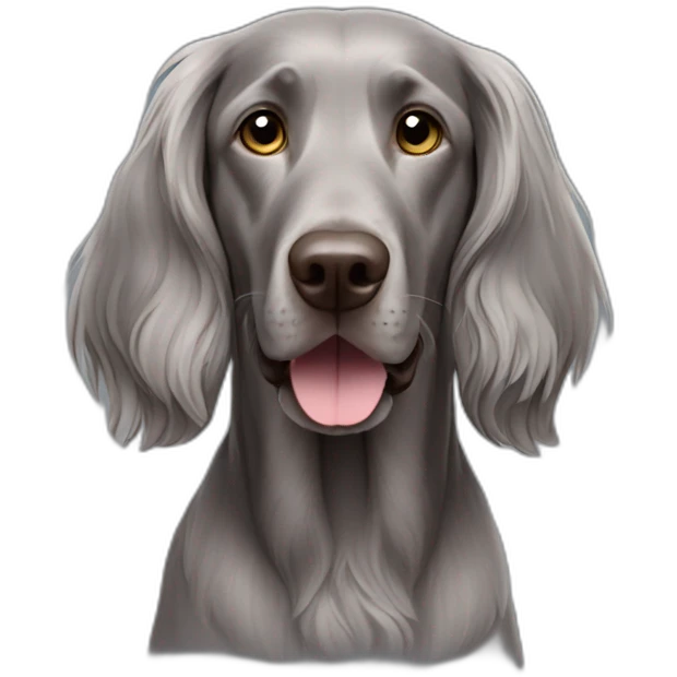 longhair weimaraner emoji