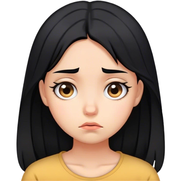 The tiresome life of living alone(w black hair girl) emoji