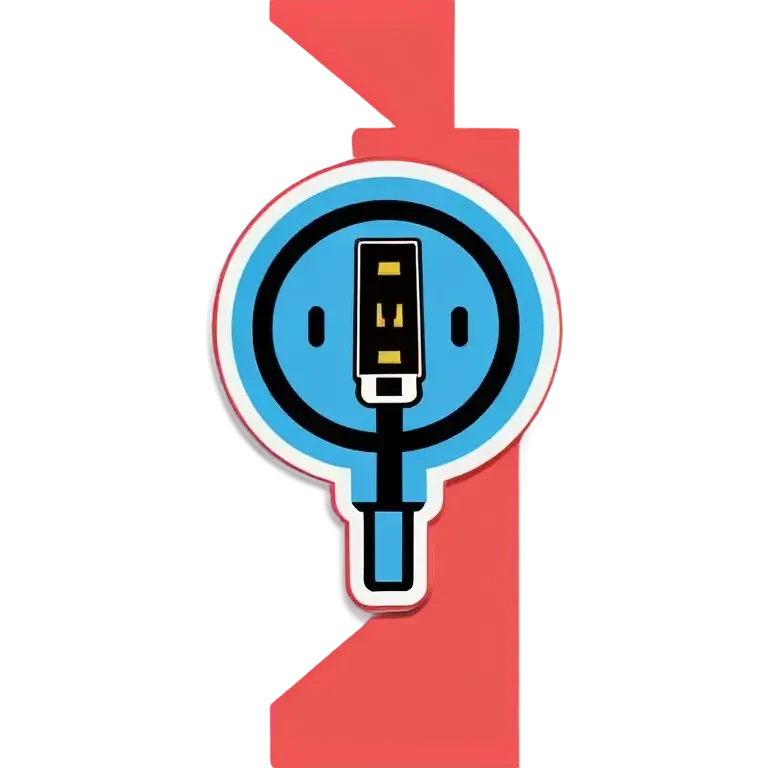 Electric cable with plug emoji