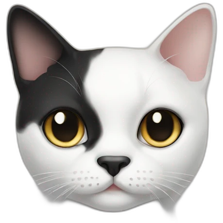 Tuxedo cat with black nose emoji