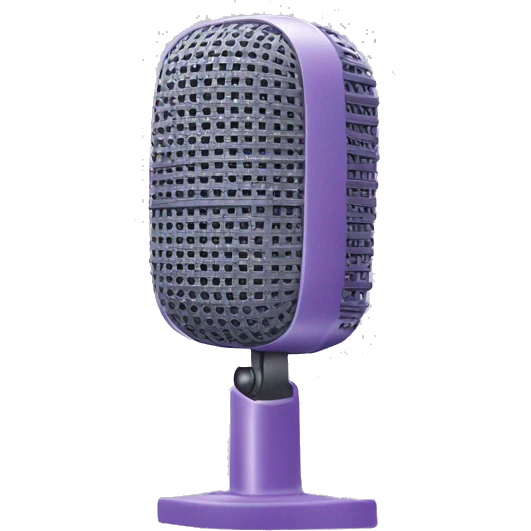 pastel purple computer microphone  emoji