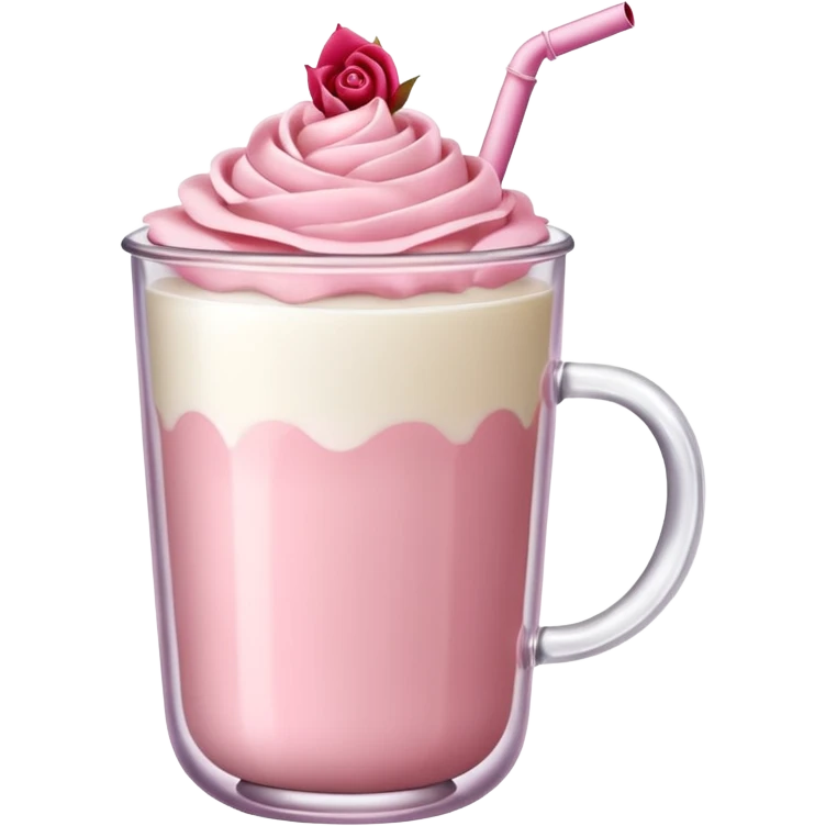 rose hot milk tea emoji